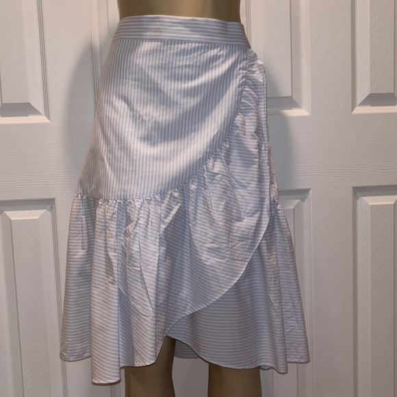 Ivanka Trump Striped Ruffled Midi Skirt. Size 2 - Picture 2 of 6